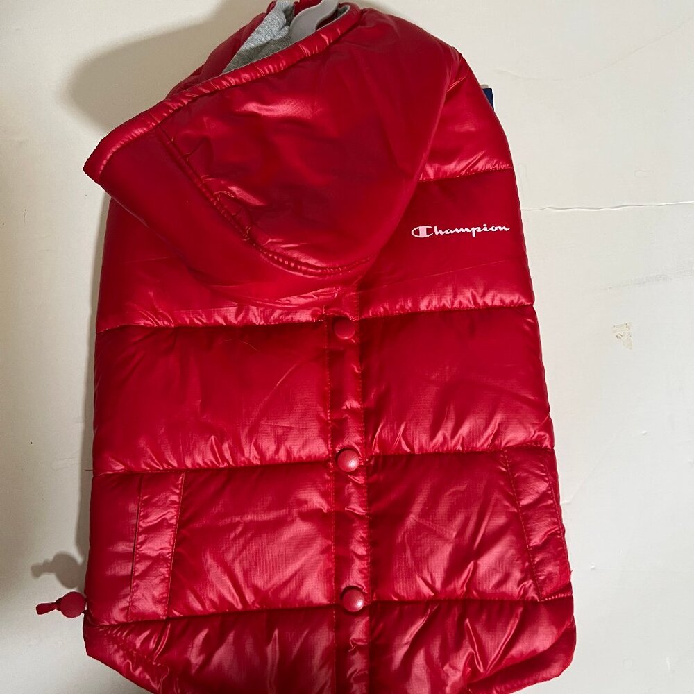 Champion Pet Puffer Jacket - NWT - Size L; Red